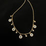 Ball Beaded Dangling Evil Eye Necklace