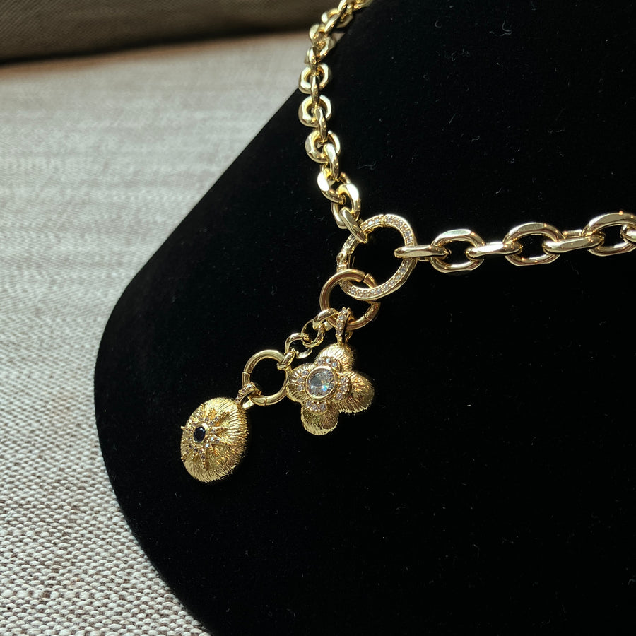 Antique Double Charm Necklace