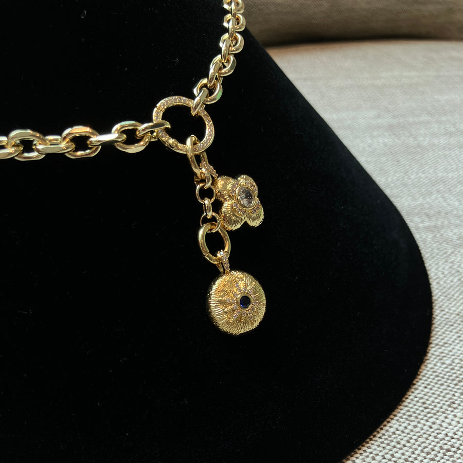 Antique Double Charm Necklace