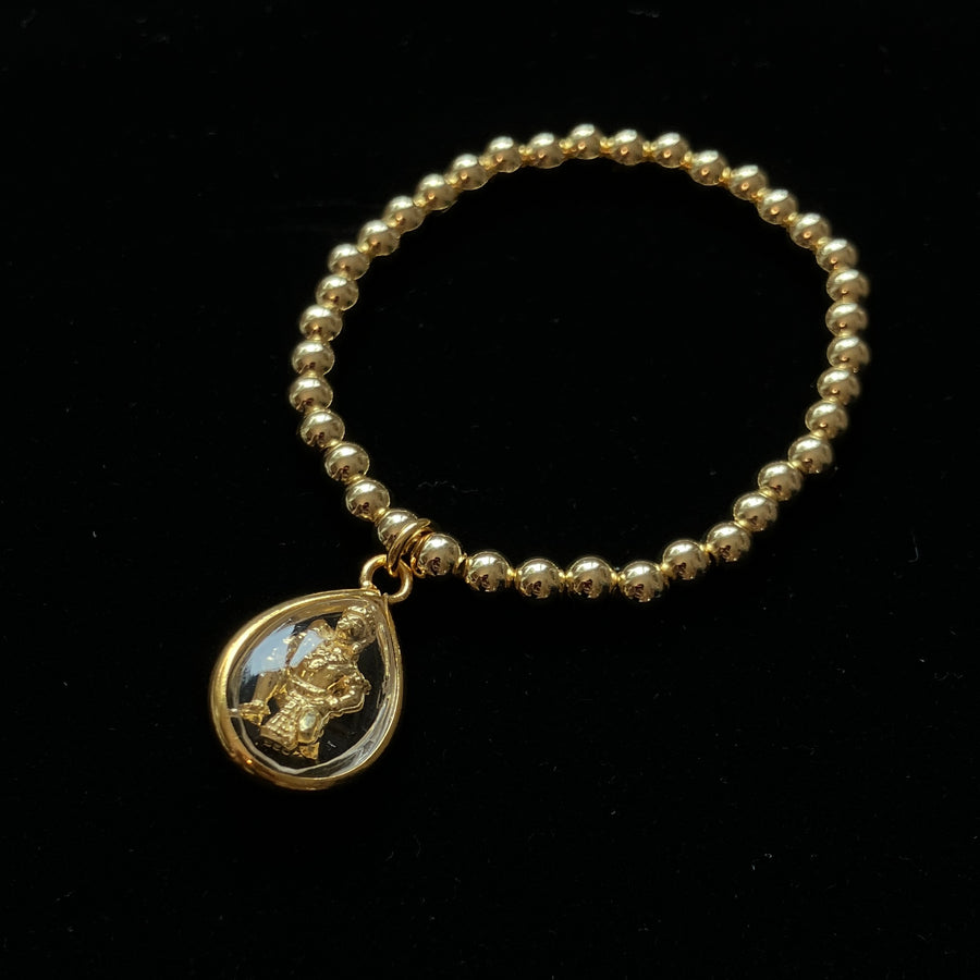 5mm Gold Beaded Deity Bracelet