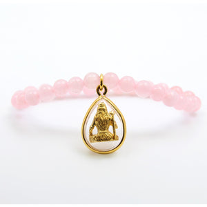 Shiva Bracelet- Rose Quartz Beads