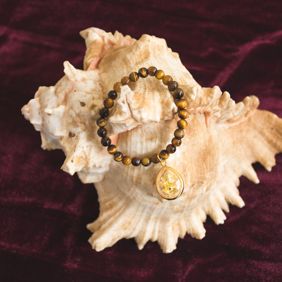 Ganesh Bracelet- Tiger's Eye Beads