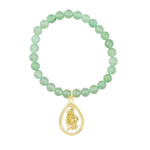 Hanuman Bracelet- Green Aventurine Beads